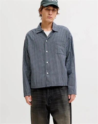 Jack&Jones Originals - JORAustin Clean Check Skjorte - Sky Captain